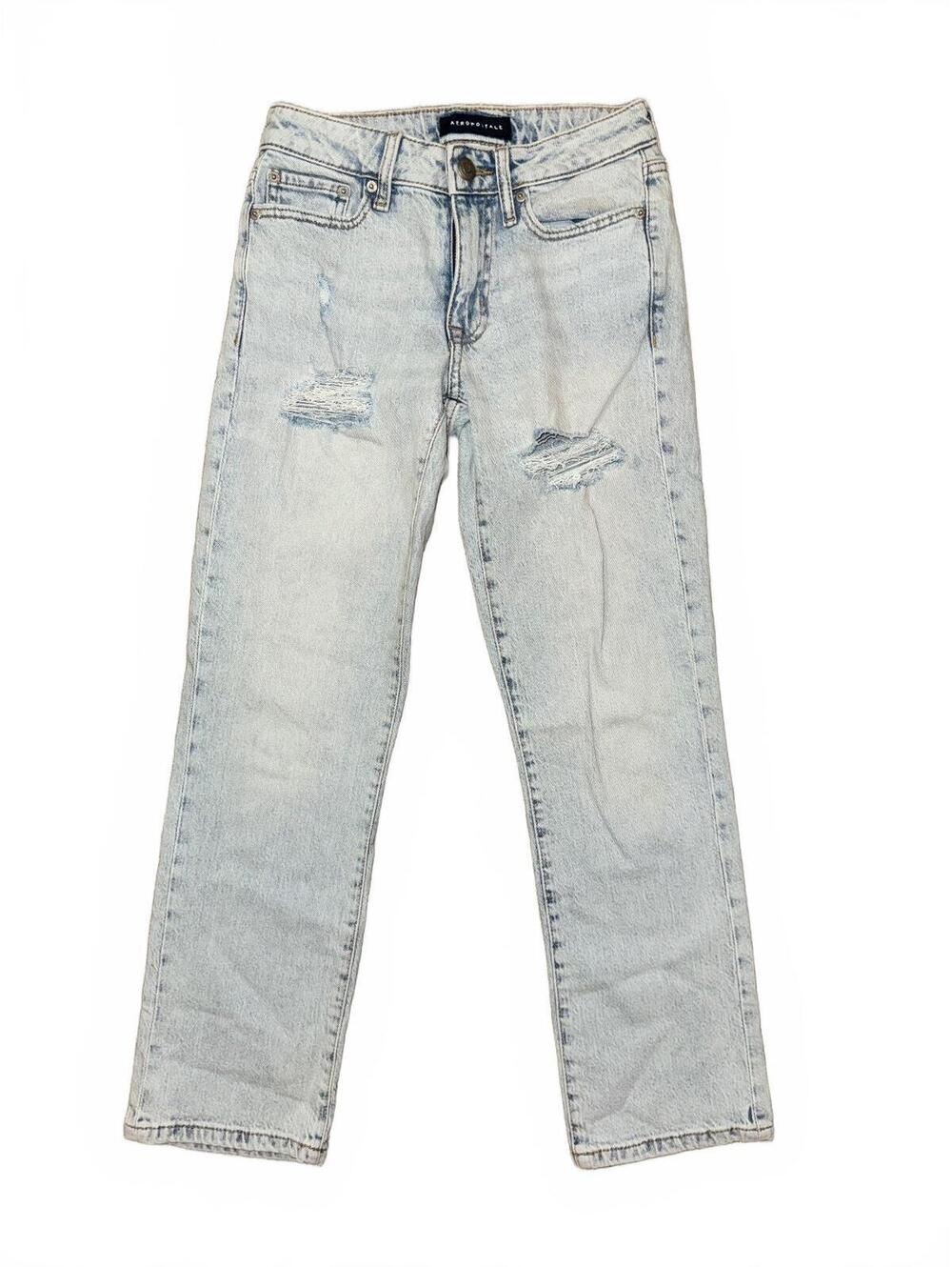 Women’s Aeropostale light wash mid rise ankle straight jeans size 00R